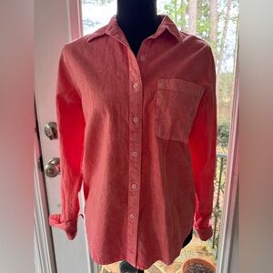 Long sleeve  coral color button down Universal Thread top size XS